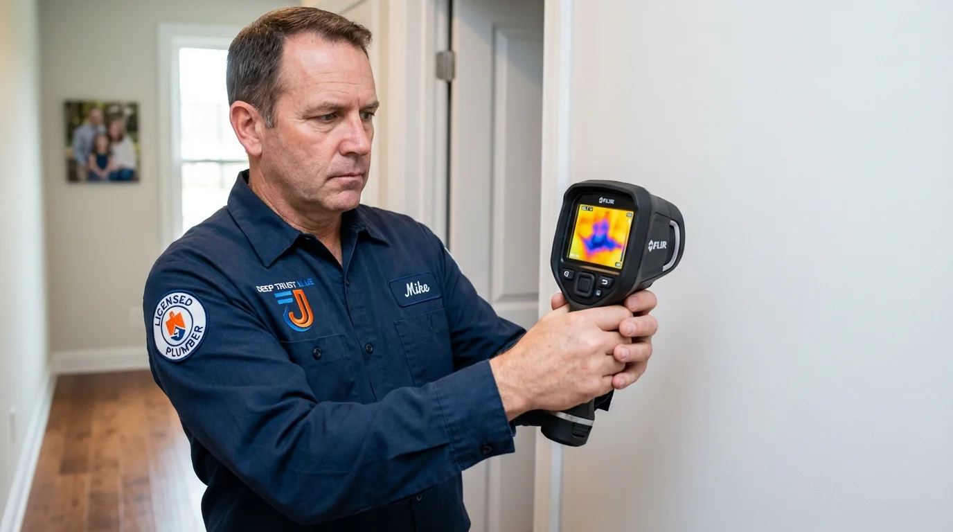Thermal imaging leak detection by Johns Plumbing LLC in Cortland
